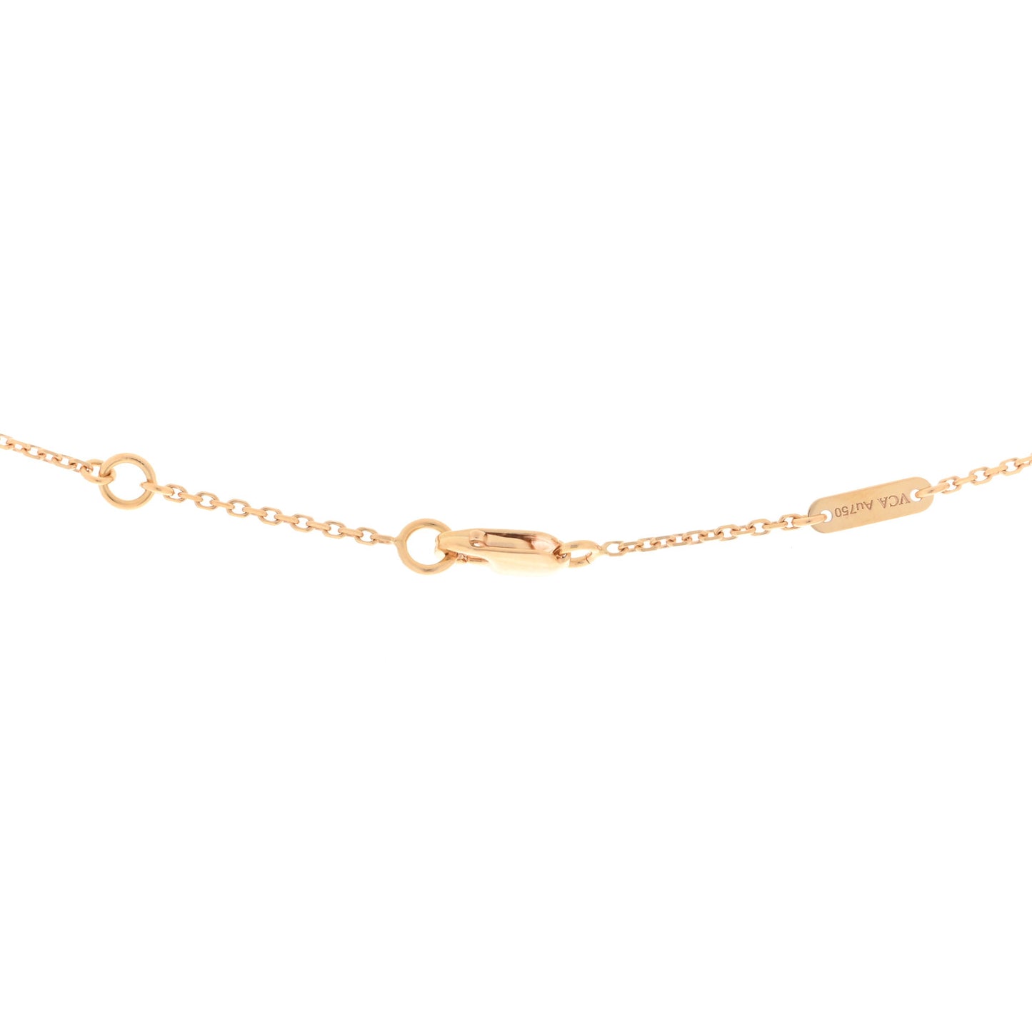 18K Rose Gold Carnelian Sweet Alhambra Heart Pendant Necklace
