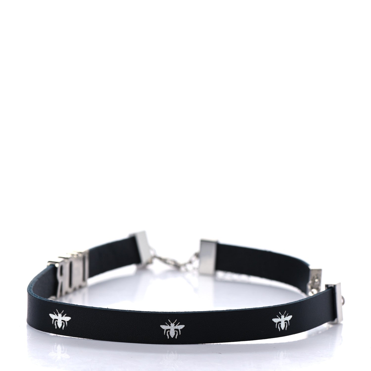 Christian Dior Calfskin Dior Bee Double Bracelet Black 5 of 5