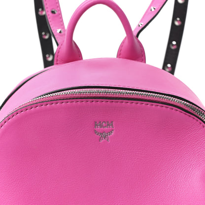 MCM Calfskin Mini Duchess Polke Studs Backpack Electric Pink 8 of 10