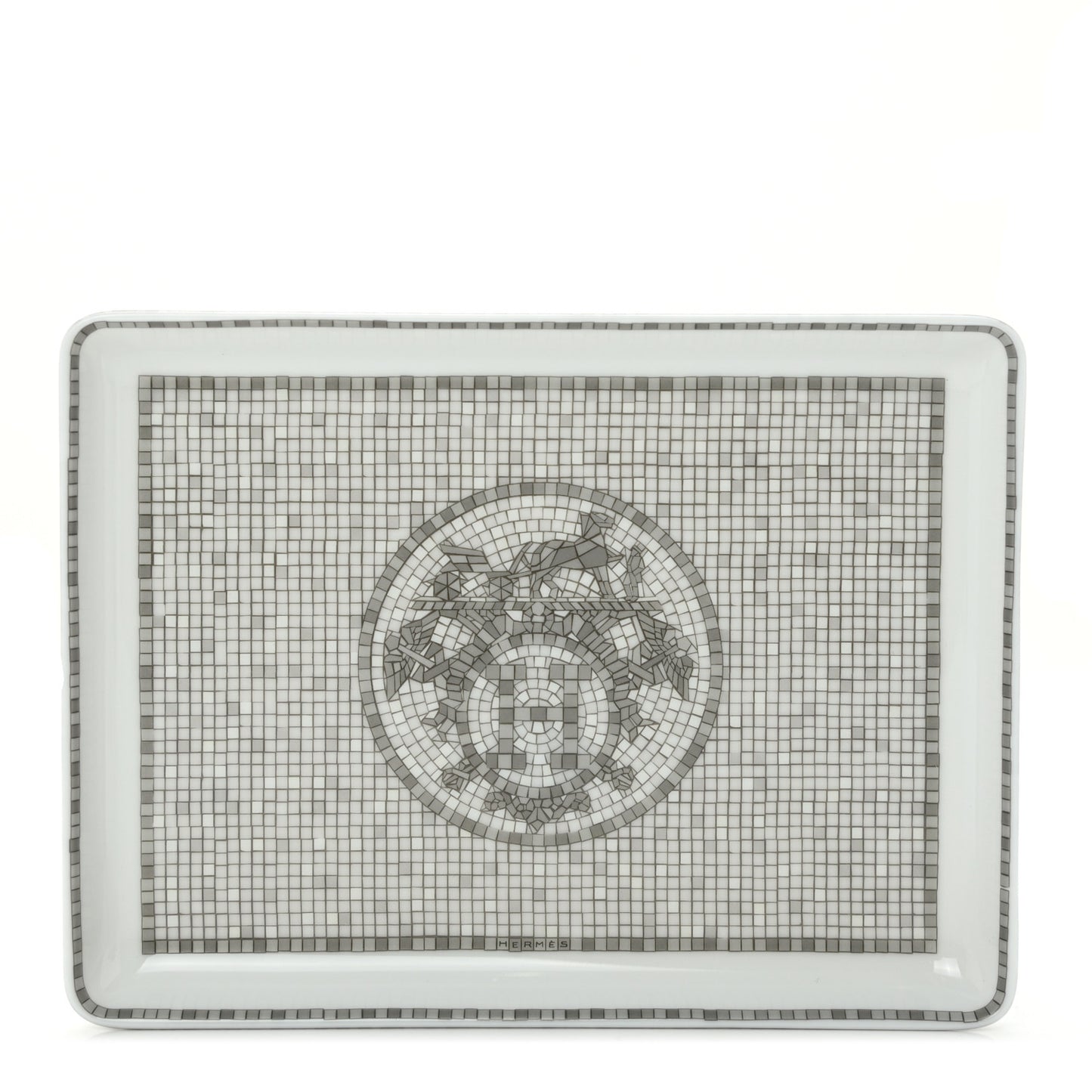 Porcelain Mosaique Au 24 Sushi Plate Platine