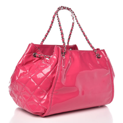 Chanel Vinyl Lipstick Ligne Accordion Tote Pink 3 of 15