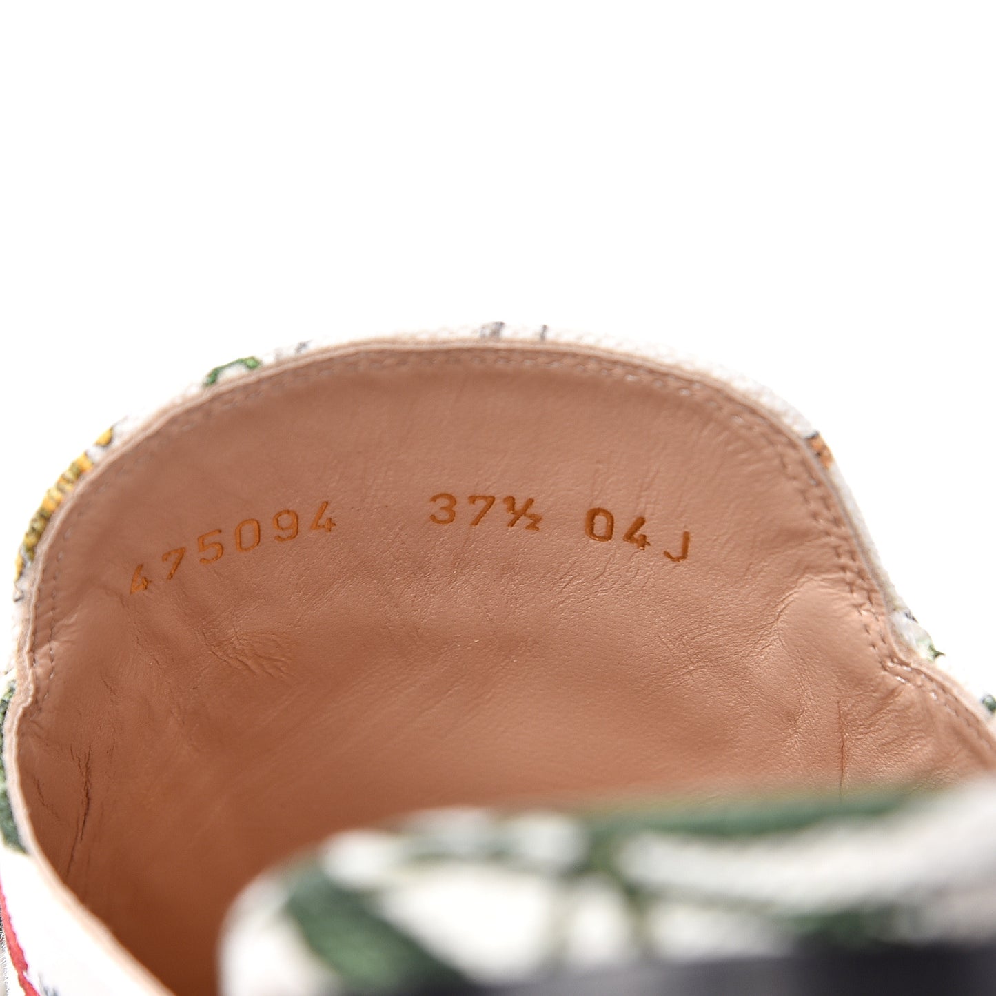 Canvas Flora Womens Princetown Slippers 37.5 White Multicolor