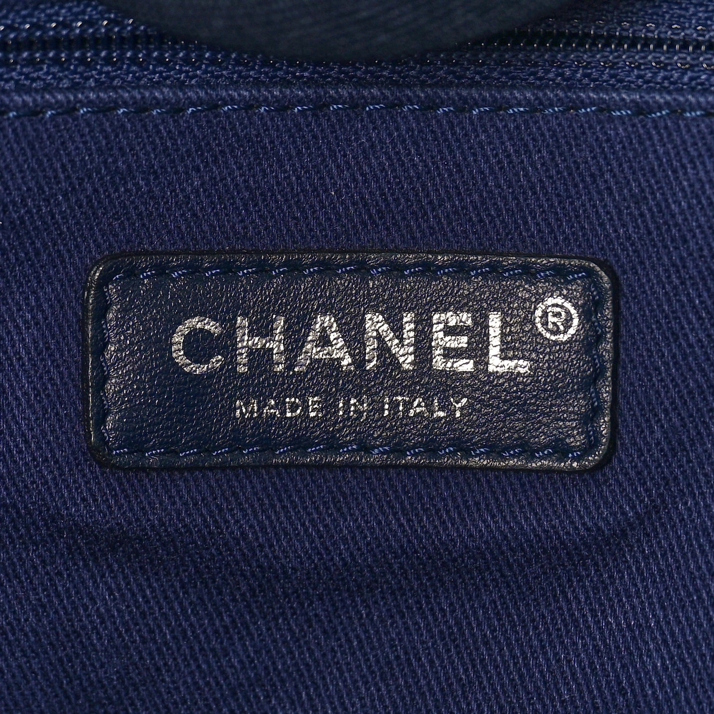 Canvas Sequin Medium Deauville Tote Navy