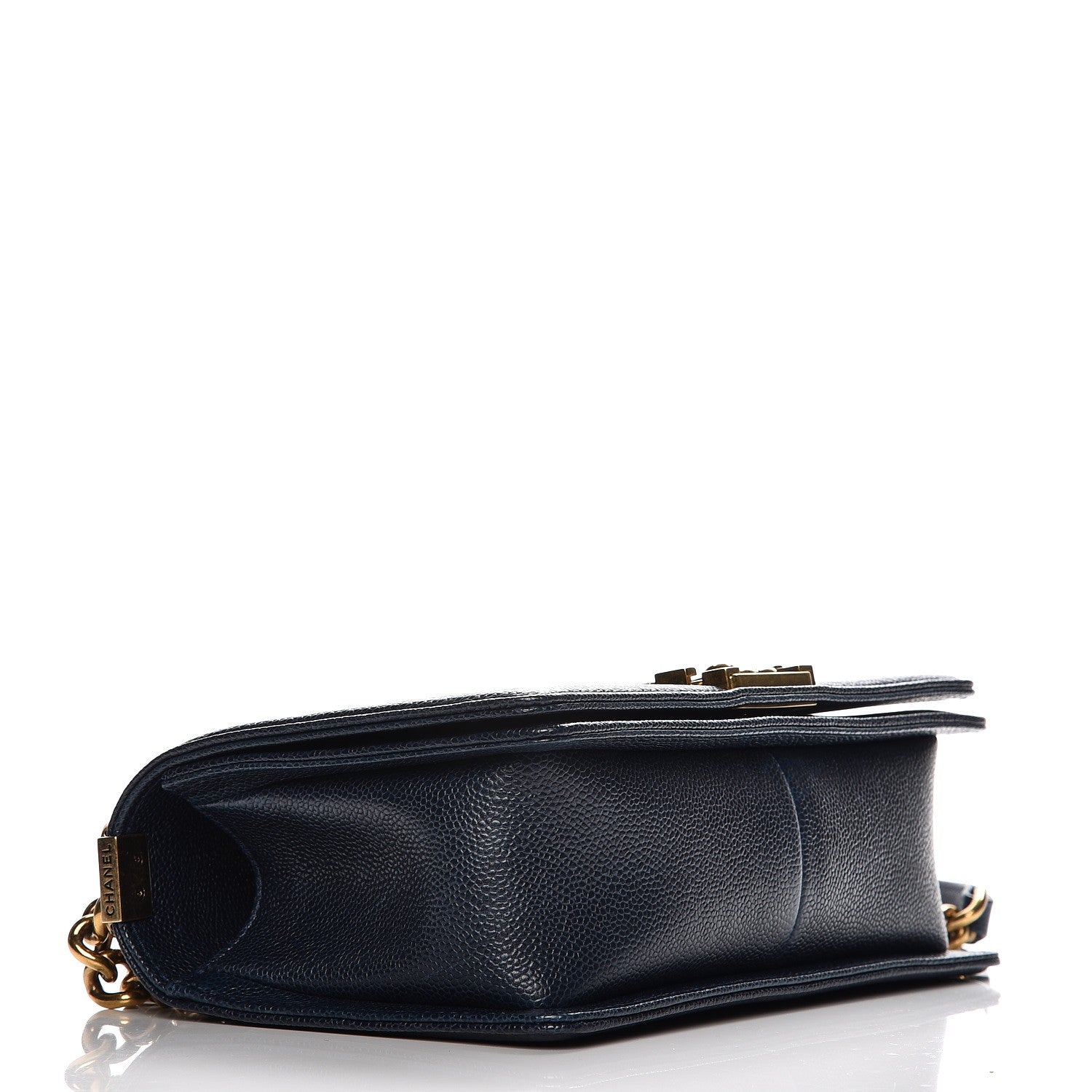 Chanel Caviar Quilted Medium Boy Flap Dark Navy Blue 4 of 9