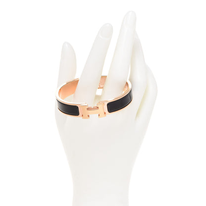 Hermes Enamel Narrow Clic Clac H Bracelet PM Black 2 of 6