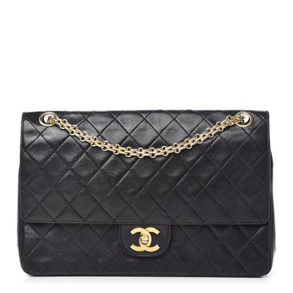 Chanel Lambskin Quilted Medium Double Flap Bijoux Chain Black 1 of 11