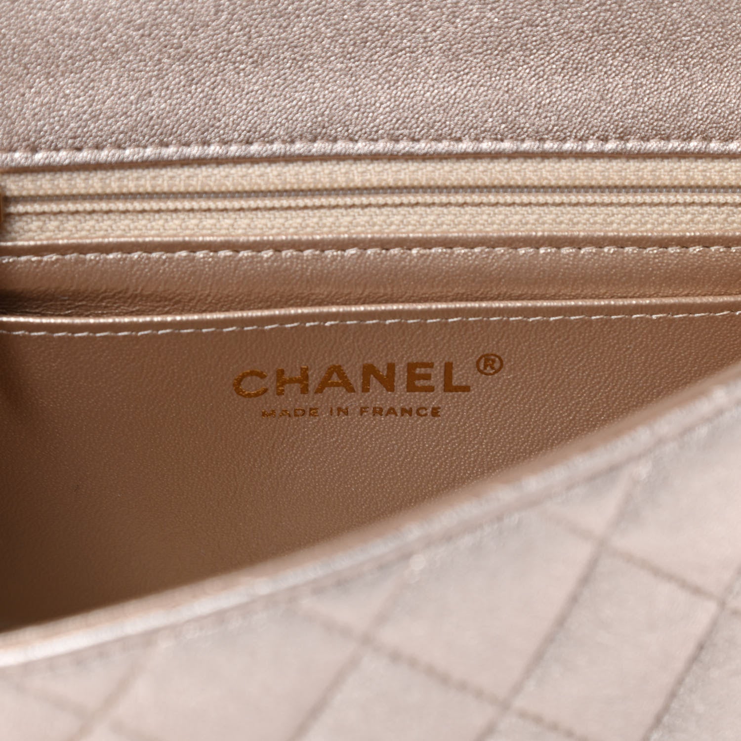 Chanel Metallic Lambskin Quilted Mini Square Flap Gold 6 of 11