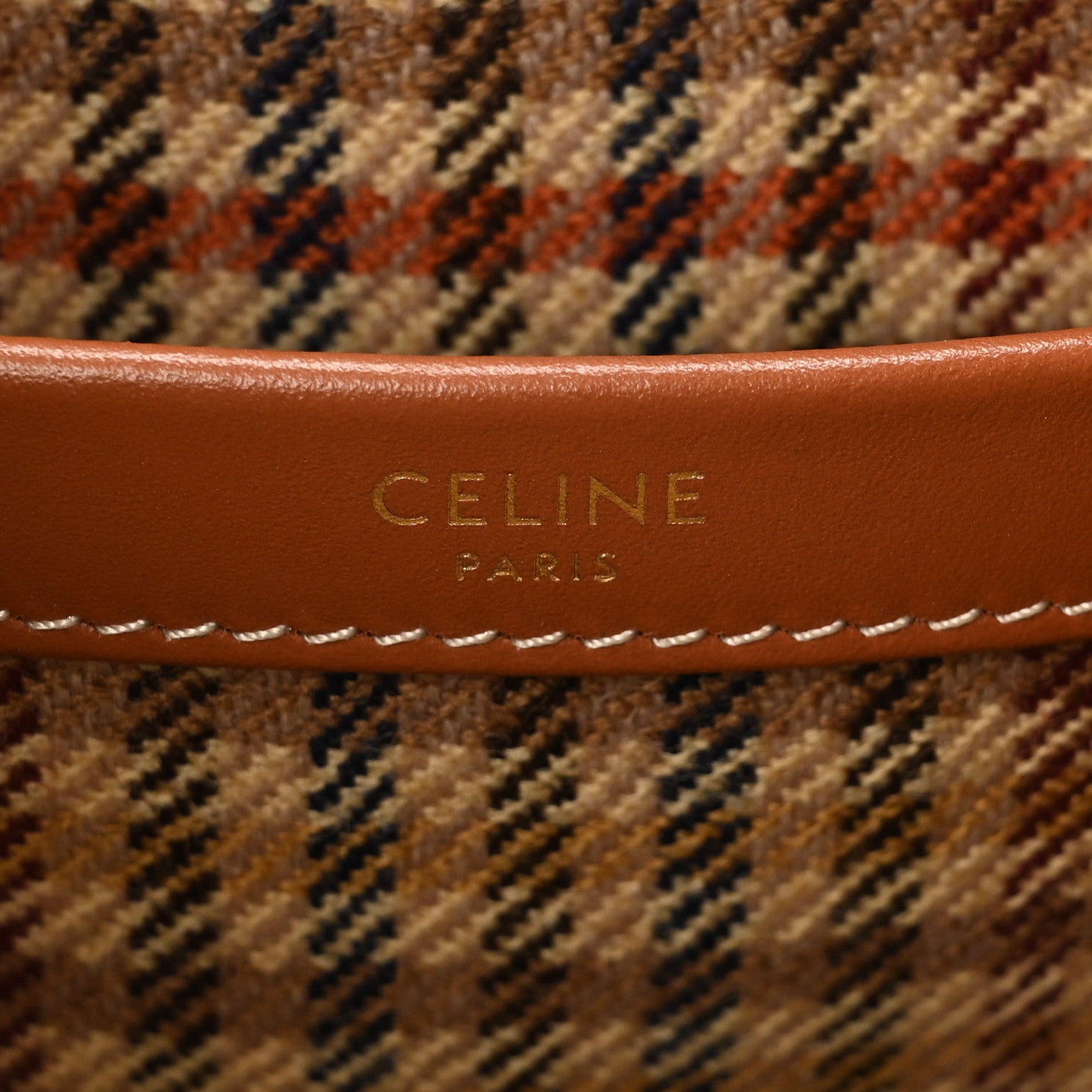Celine Tweed Calfskin Triomphe Small Multicolor 6 of 9