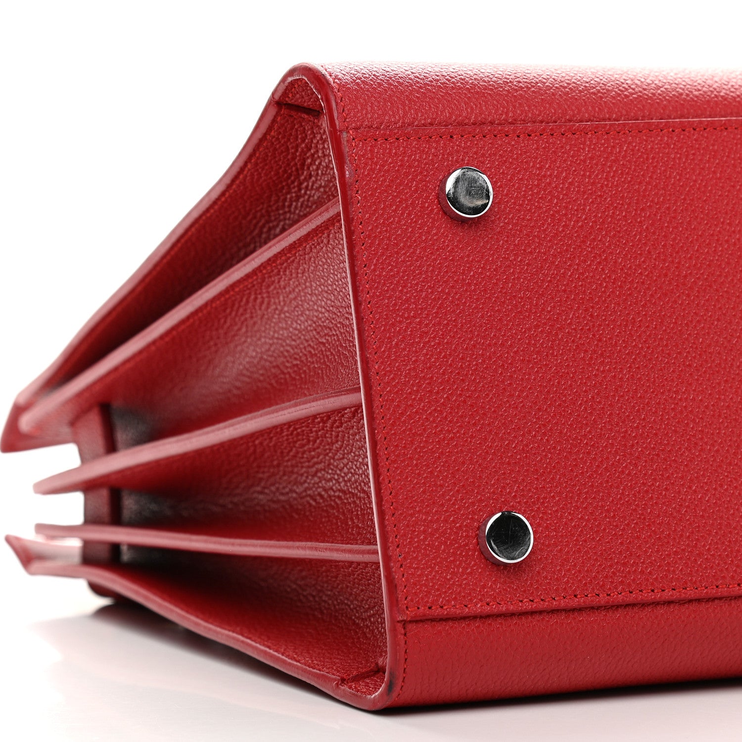Saint Laurent Grained Calfskin Small Sac De Jour Lipstick Red 12 of 13