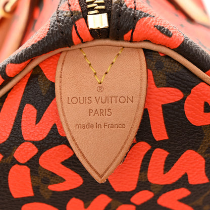 Louis Vuitton Monogram Graffiti Speedy 30 Orange 6 of 9
