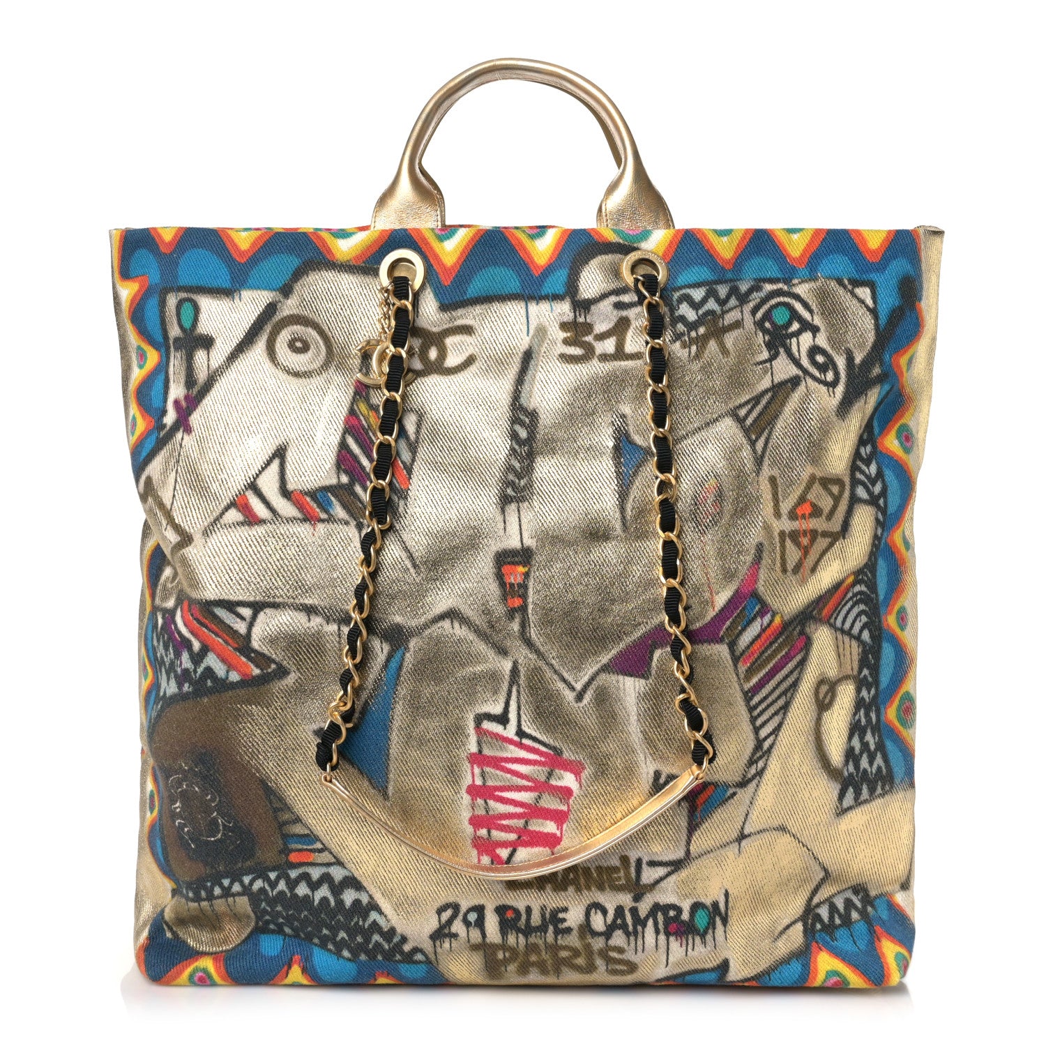 Chanel Graffiti Printed Canvas Street Spirit Tote Multicolor 1 of 9