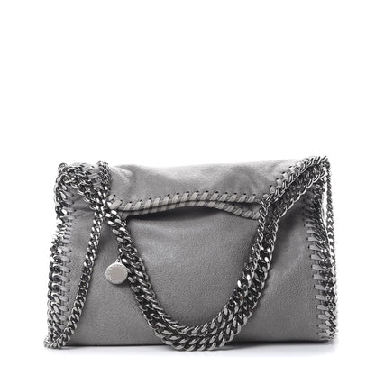 Stella McCartney Shaggy Deer Mini Falabella Fold Over Tote Grey 1 of 9
