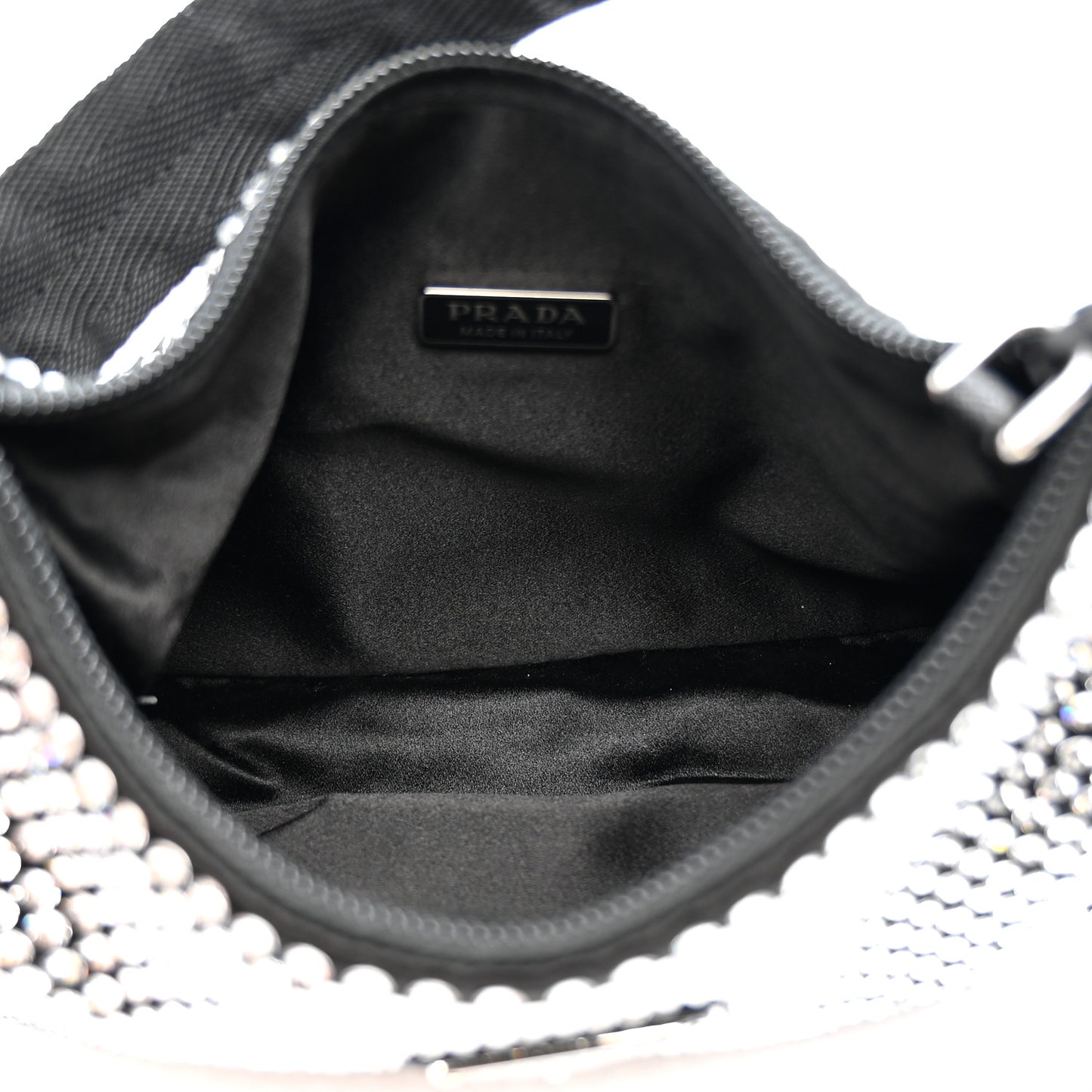 Satin Crystal Mini Re-Edition 2000 Bag Cristal