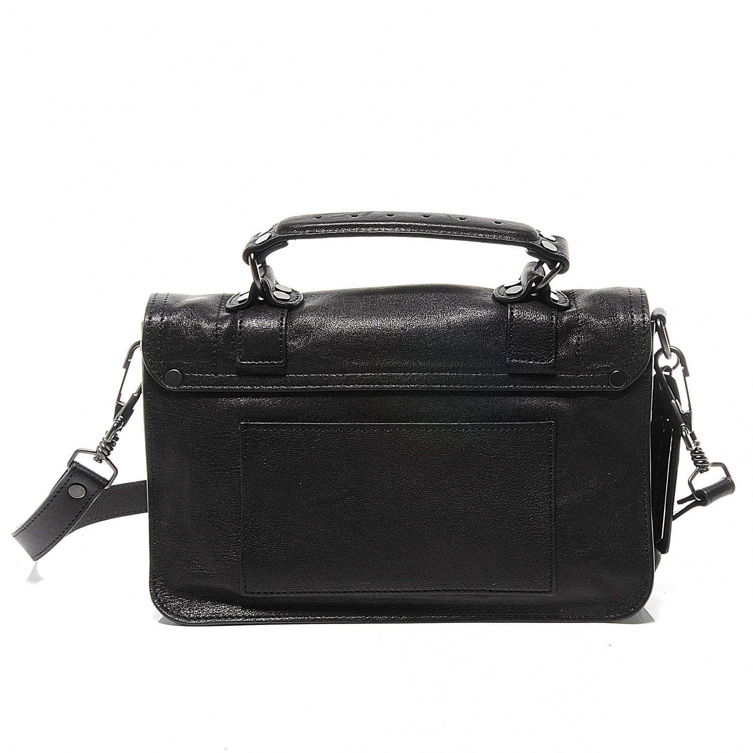 Proenza Schouler Lambskin PS1 Tiny Satchel Black 7 of 8
