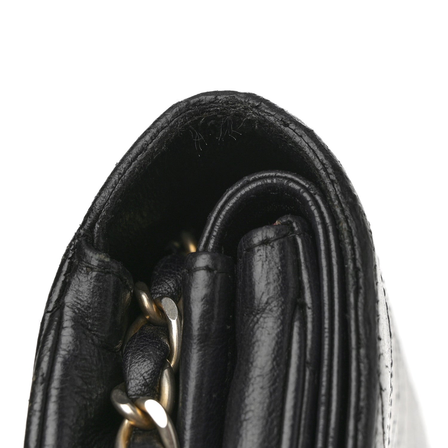 Chanel Lambskin Quilted Medium Round Double Flap Black 19 of 19