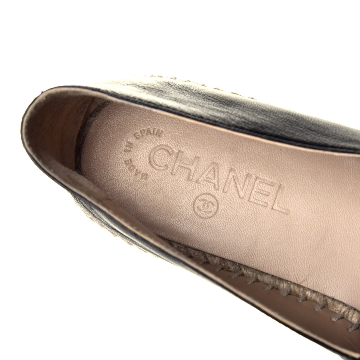 Lambskin CC Espadrilles 40 Black