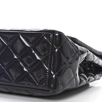 Chanel Patent Quilted Maxi Single Flap Purple 9 of 10