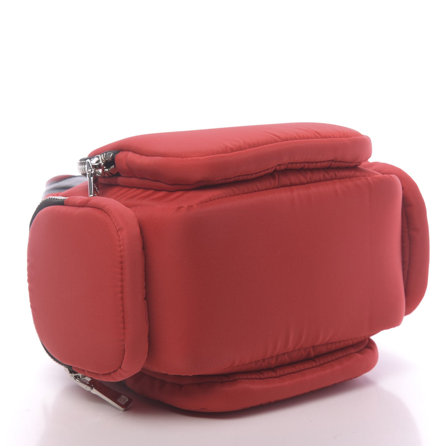 Tessuto Nylon Pocket Top Handle Cargo Bag Rosso Black