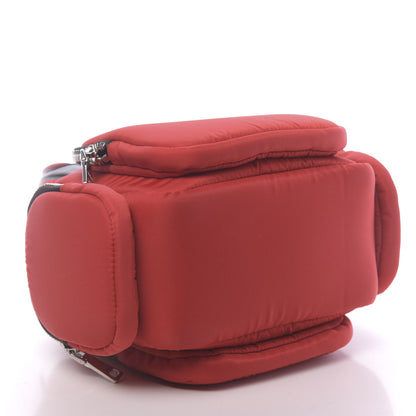 Prada Tessuto Nylon Pocket Top Handle Cargo Bag Rosso Black 4 of 9