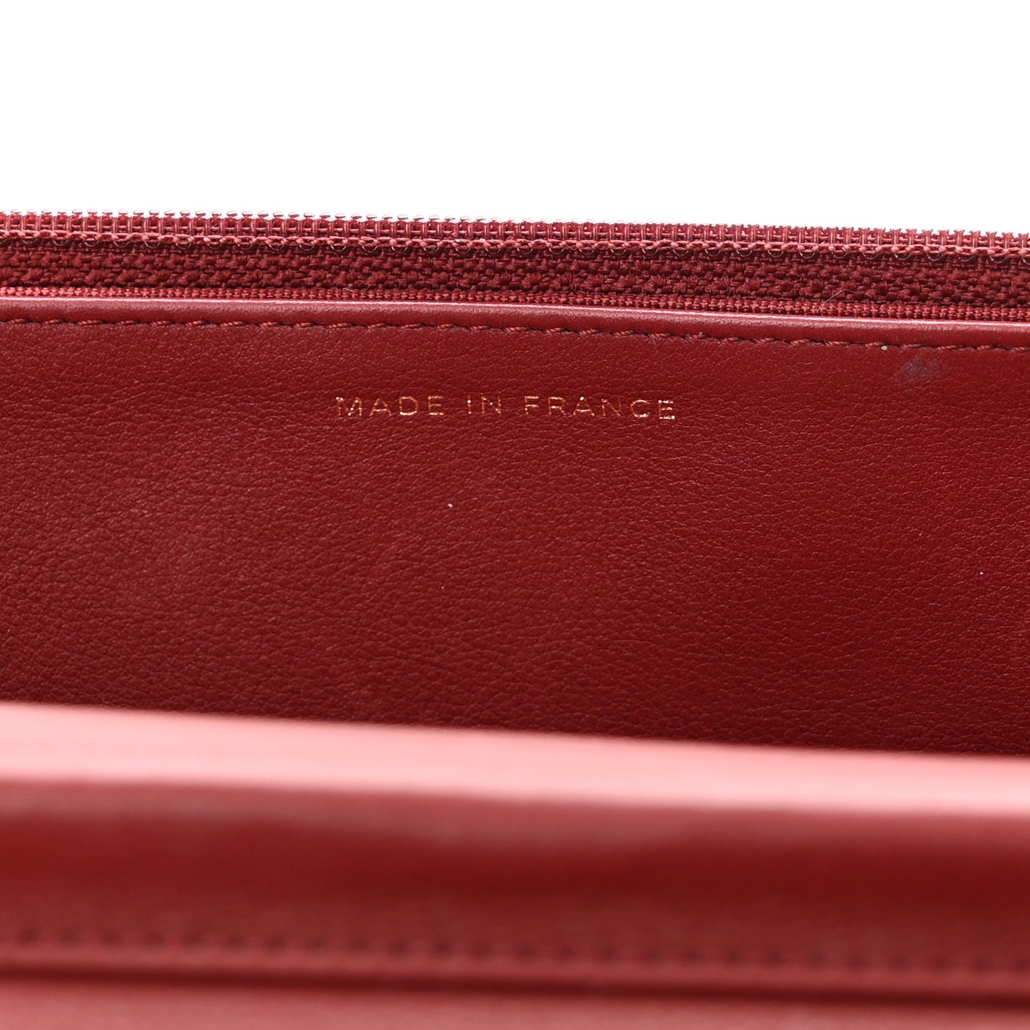 Calfskin Quilted Chevron In The City Bag Wallet on Chain WOC Red