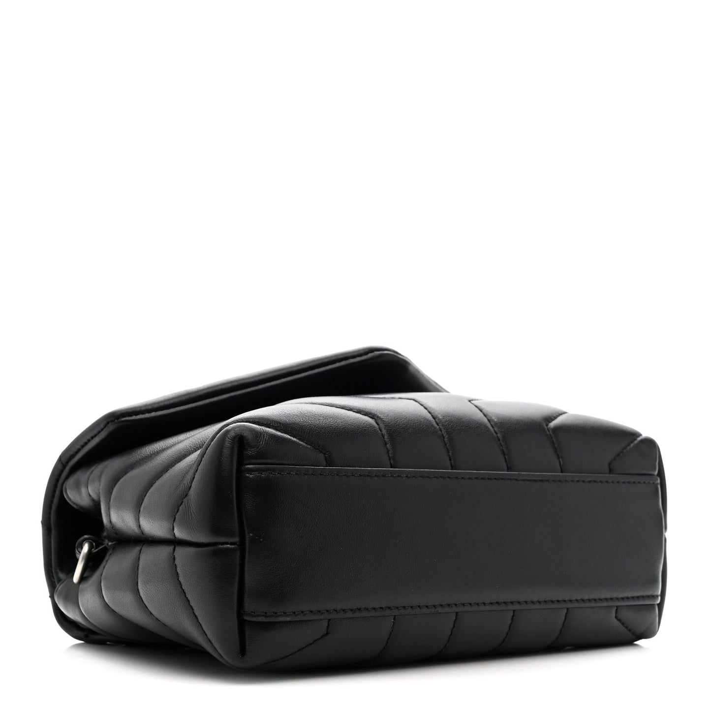 Calfskin Y Quilted Monogram Toy Loulou Crossbody Bag Black