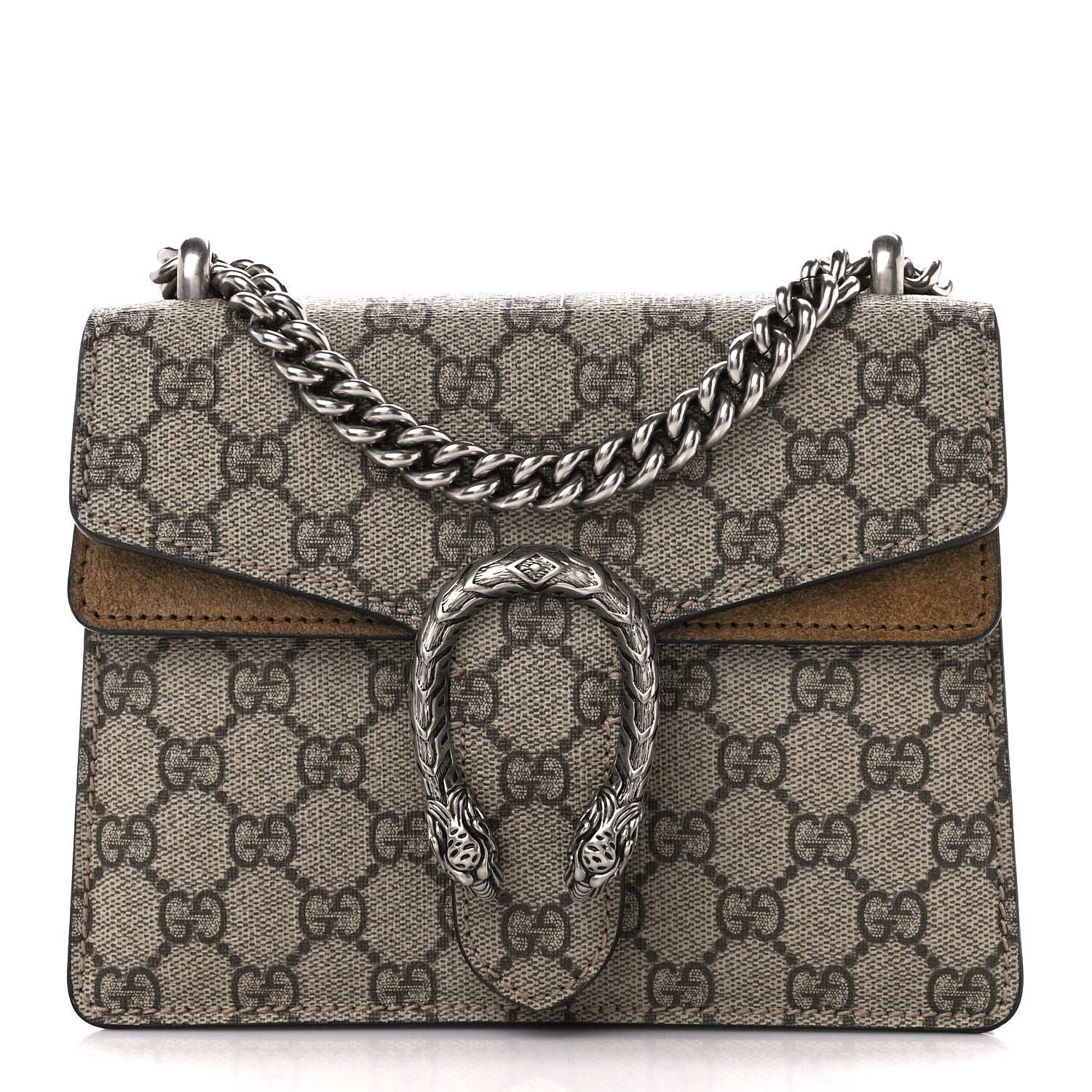 Gucci GG Supreme Monogram Mini Dionysus Shoulder Bag Taupe 1 of 12