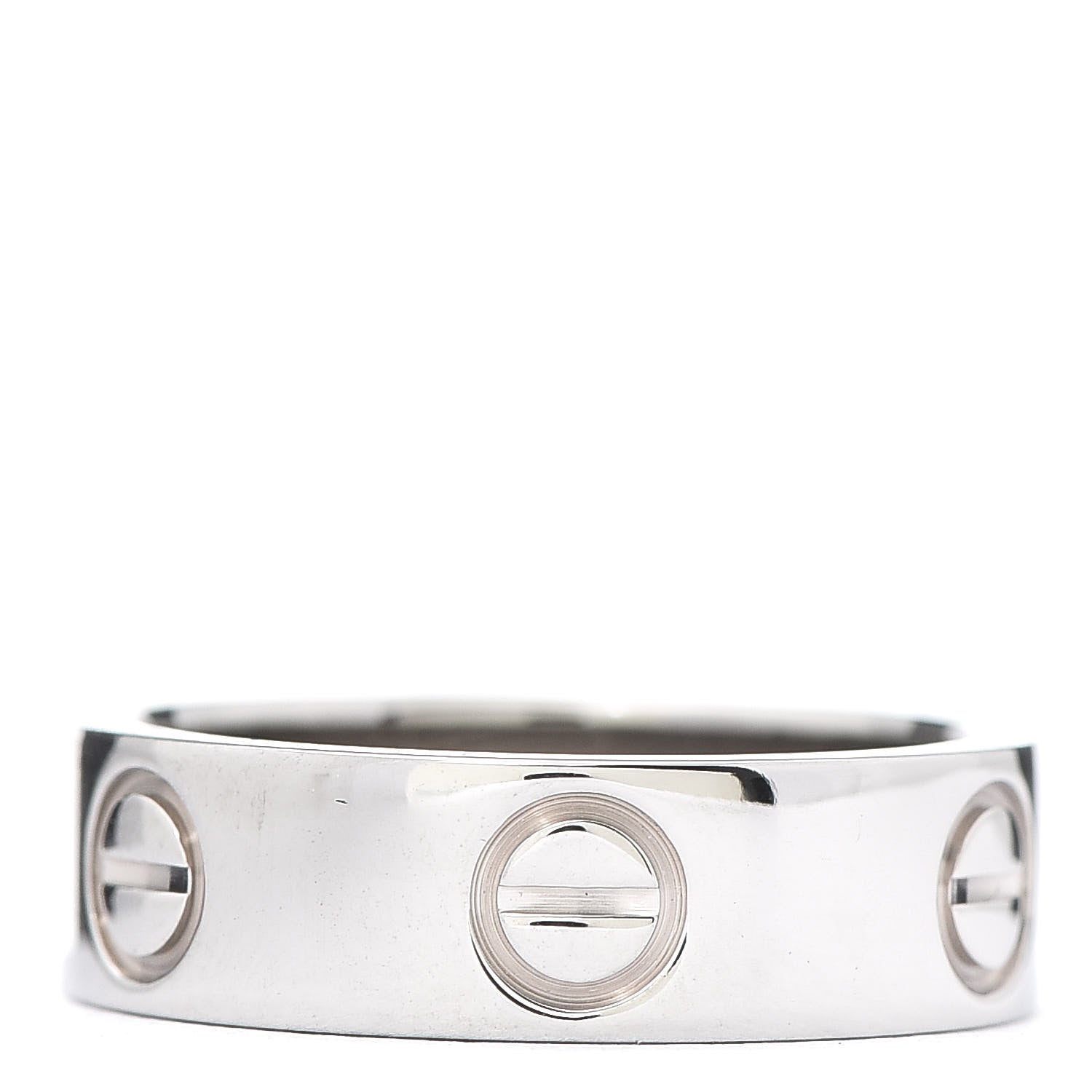 Cartier 18K White Gold 5.5mm LOVE Ring 49 4.75 3 of 4