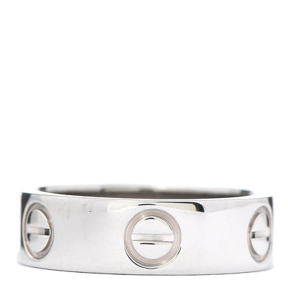 Cartier 18K White Gold 5.5mm LOVE Ring 49 4.75 3 of 4