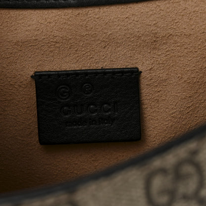 Gucci GG Supreme Monogram Web Medium Padlock Messenger Shoulder Bag Black 6 of 15