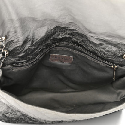 Chanel Vinyl Quilted Jumbo Melrose Degrade Flap Black 5 of 12