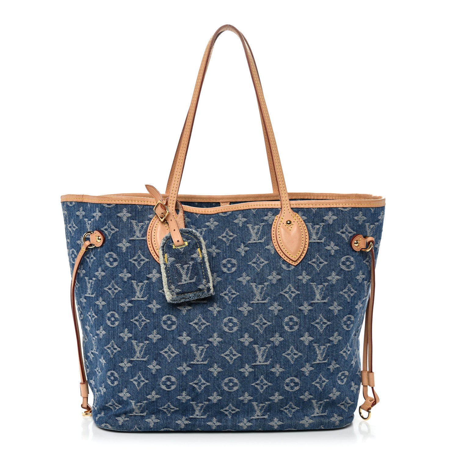 Louis Vuitton Monogram Denim Neo Neverfull MM Blue 1 of 13