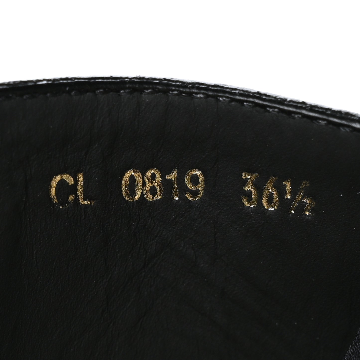 Calfskin Ground Low Boot 36.5 Black