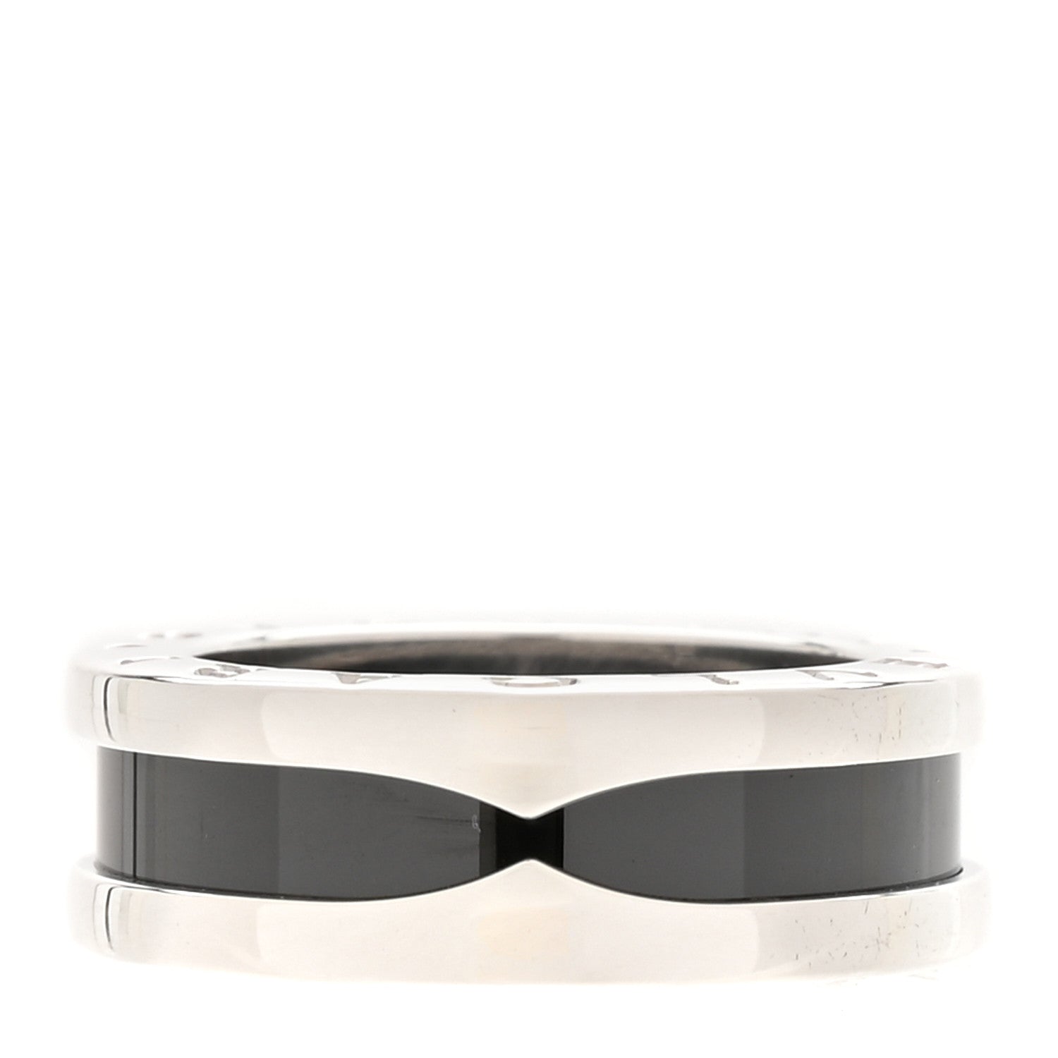 Bulgari Sterling Silver Ceramic Save The Children One-Band Ring 48 4.5 1 of 8