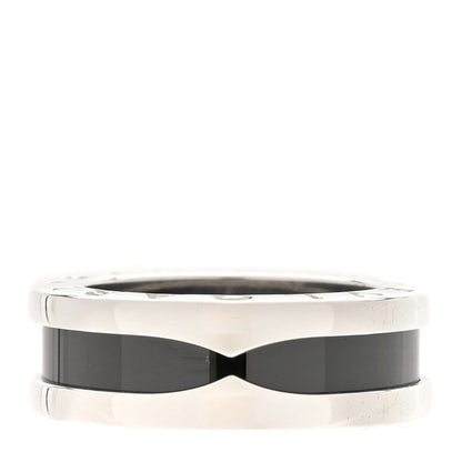 Bulgari Sterling Silver Ceramic Save The Children One-Band Ring 48 4.5 1 of 8