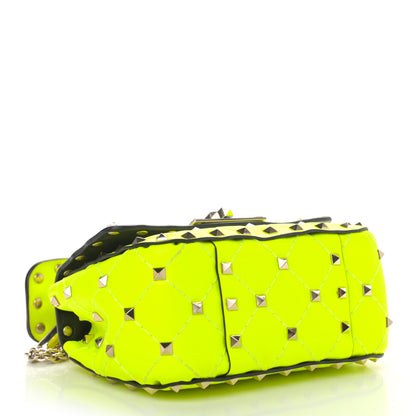 Valentino Garavani Calfskin Micro Rockstud Spike Shoulder Bag Lime 4 of 9