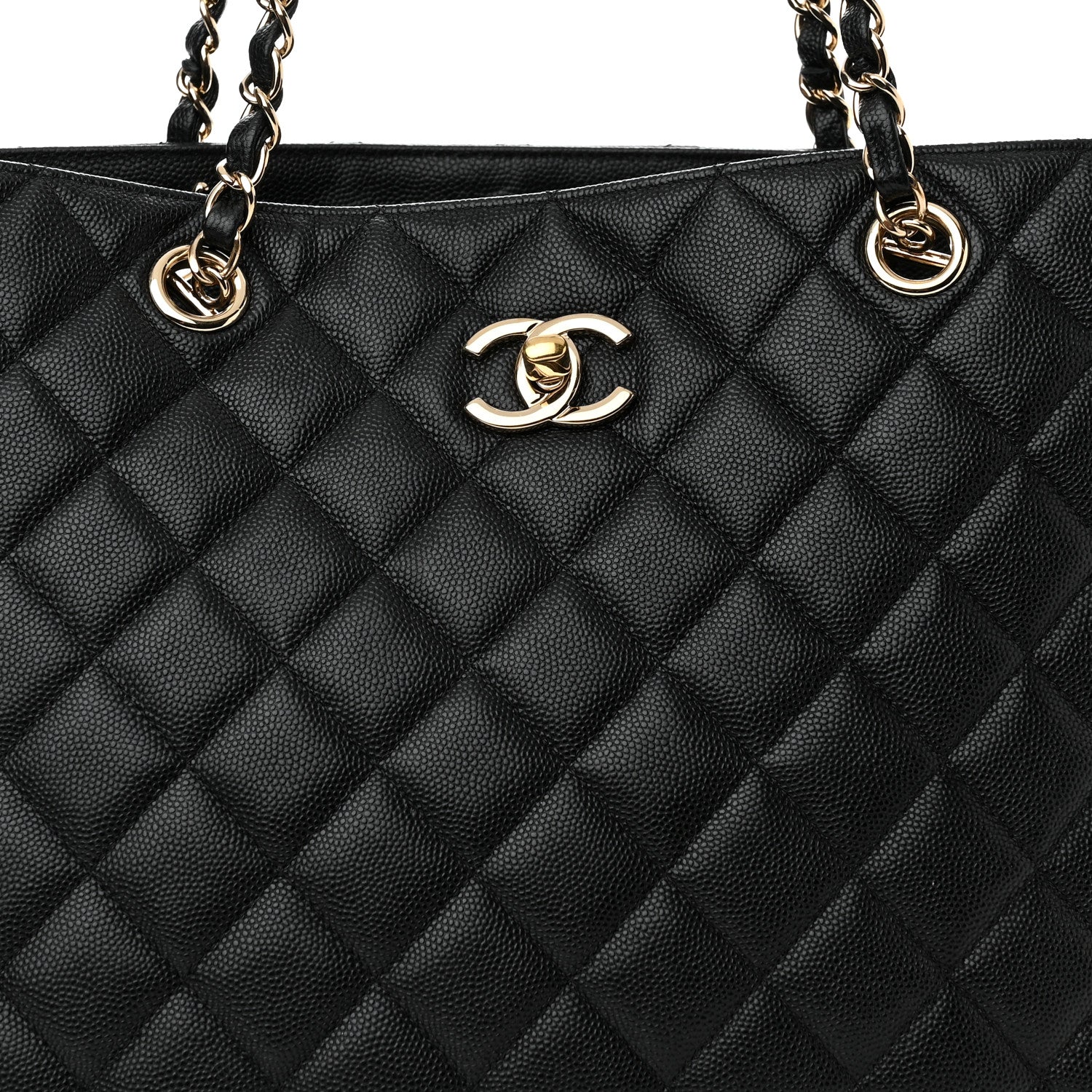 Chanel Caviar Quilted Large Shopping Tote Black 8 of 10