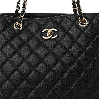 Chanel Caviar Quilted Large Shopping Tote Black 8 of 10