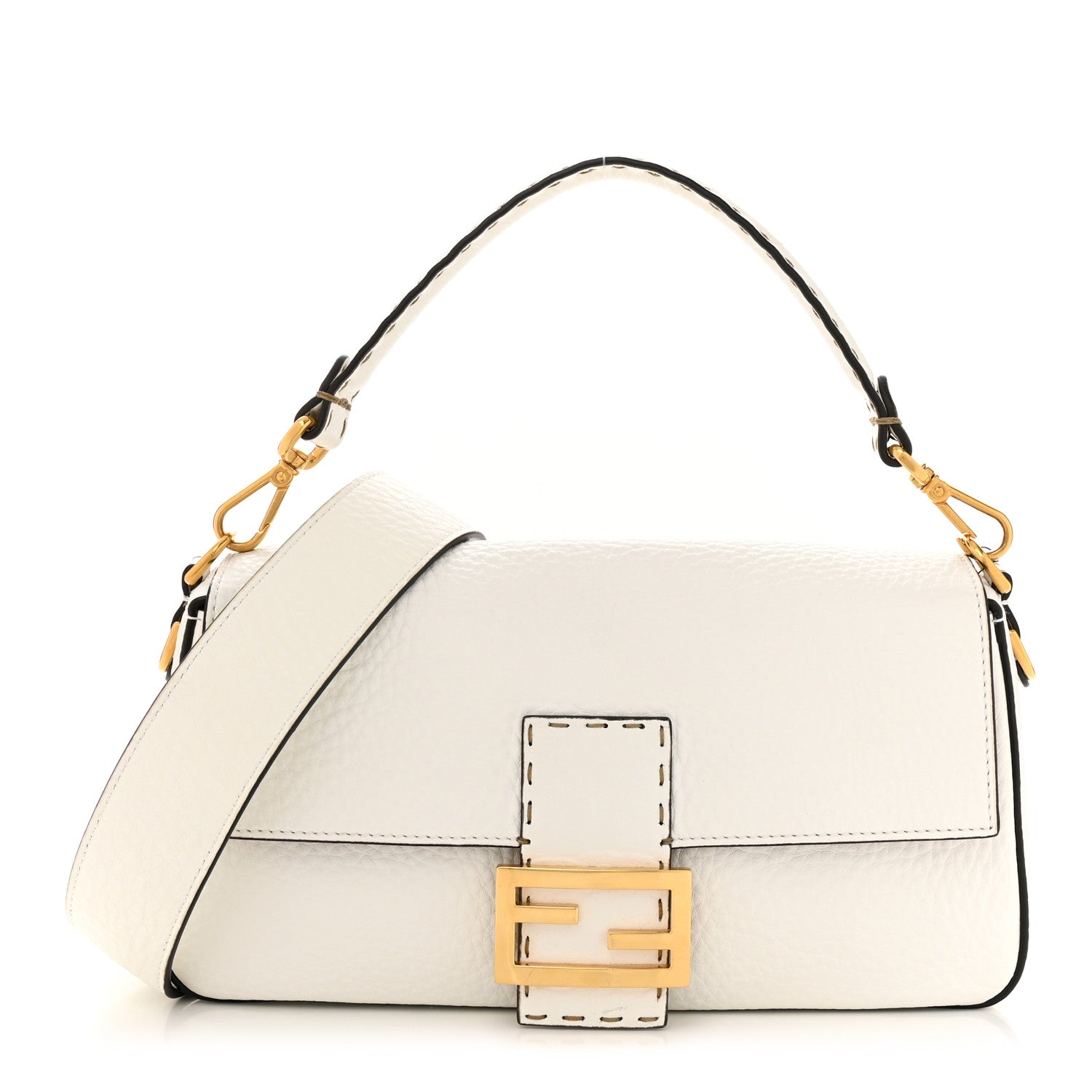 Fendi Cuoio Romano Selleria Baguette Latte 1 of 11