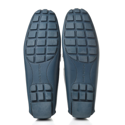 Louis Vuitton Calfskin Monte Carlo Car Shoe Moccasin Loafers 10 Blue 5 of 9