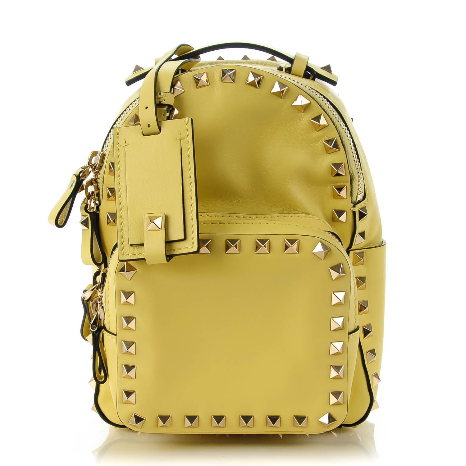 Valentino Garavani Calfskin Mini Rockstud Backpack Light Yellow 1 of 7