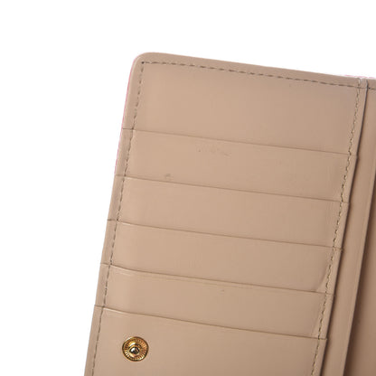 MCM Visetos Lizard Continental Flap Wallet Pink Beige 8 of 10