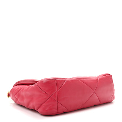 Chanel Lambskin Quilted Medium Chanel 19 Flap Dark Pink 4 of 10