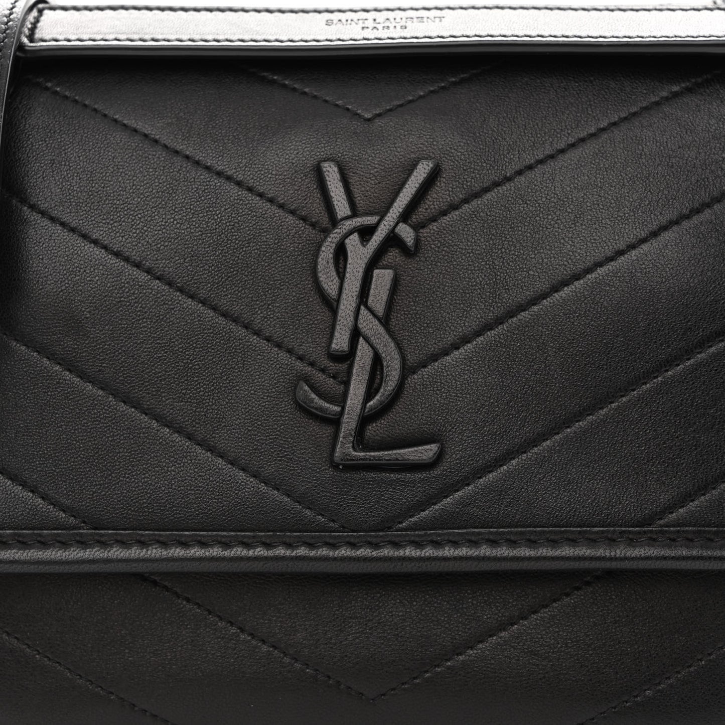 Lambskin Matelasse Monogram Baby Niki Chain Satchel Black