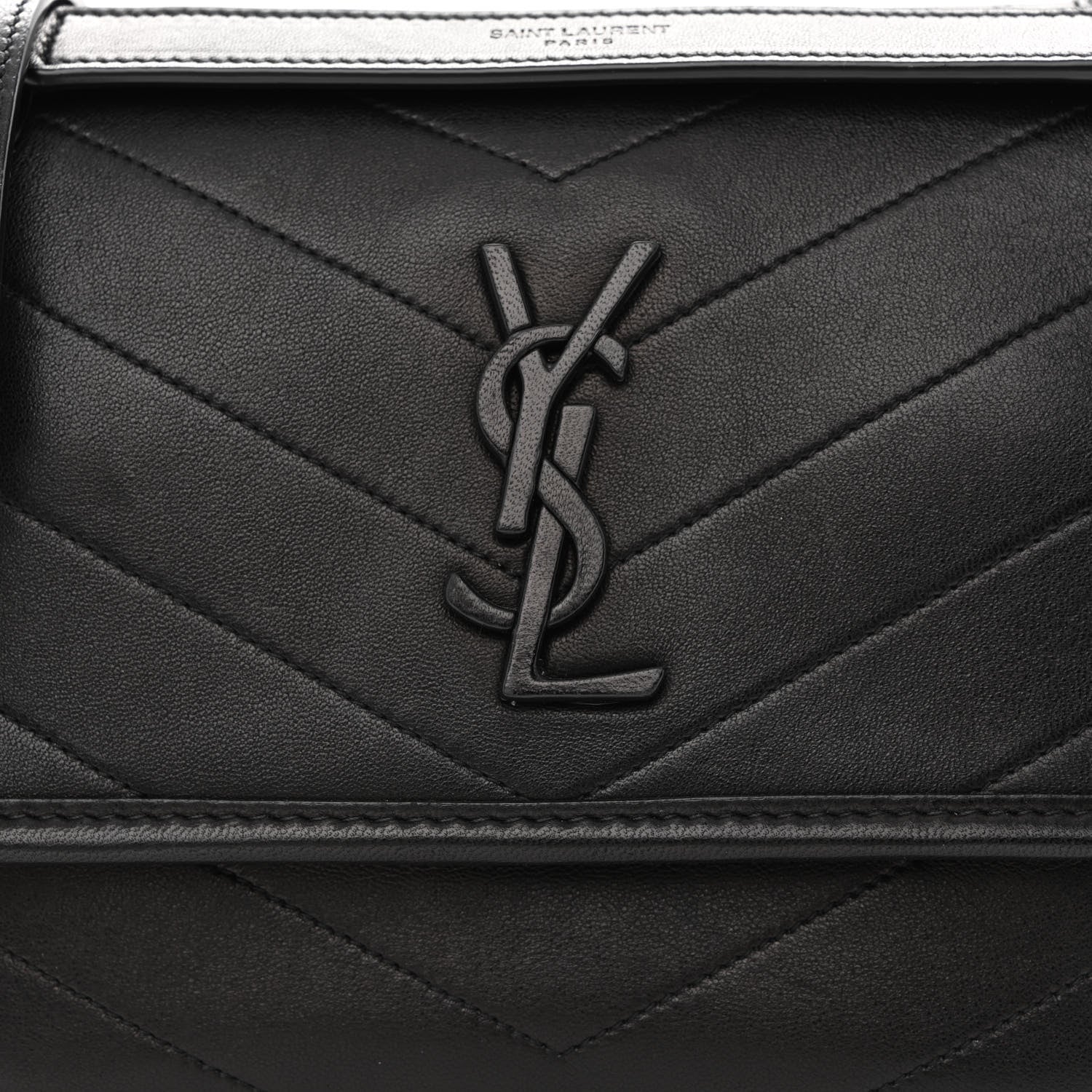 Saint Laurent Lambskin Matelasse Monogram Baby Niki Chain Satchel Black 8 of 10