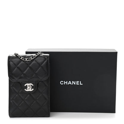 Chanel Caviar Quilted Classic Phone Holder Black 12 of 12