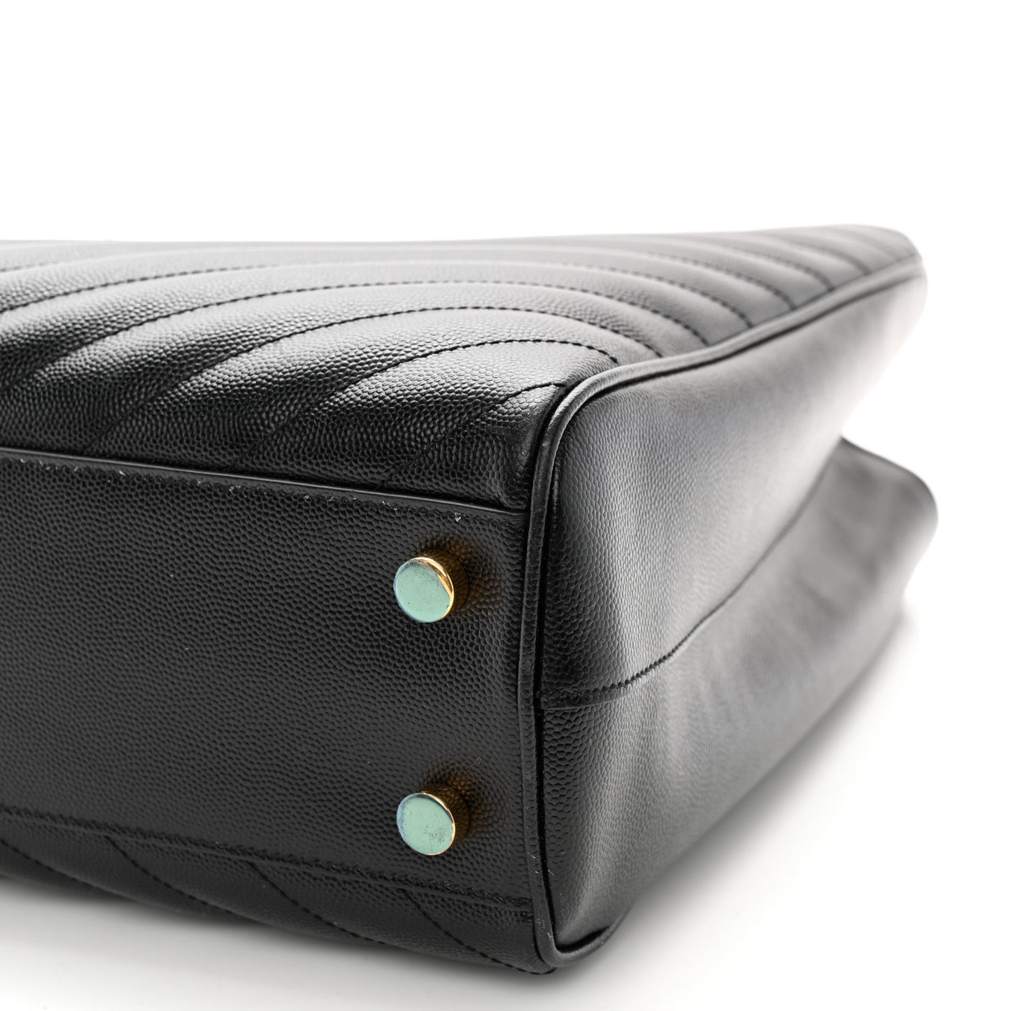 Grain De Poudre Matelasse Chevron Monogram Shopping Bag Black