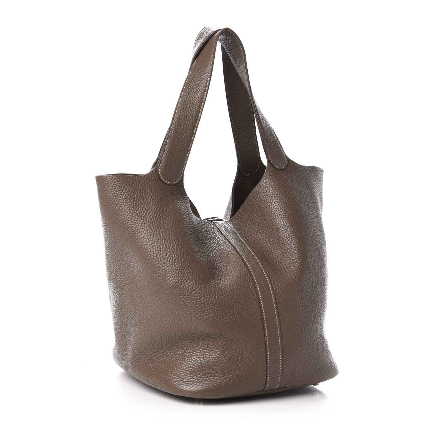 Hermes Taurillon Clemence Picotin Lock 26 GM Etoupe 3 of 11