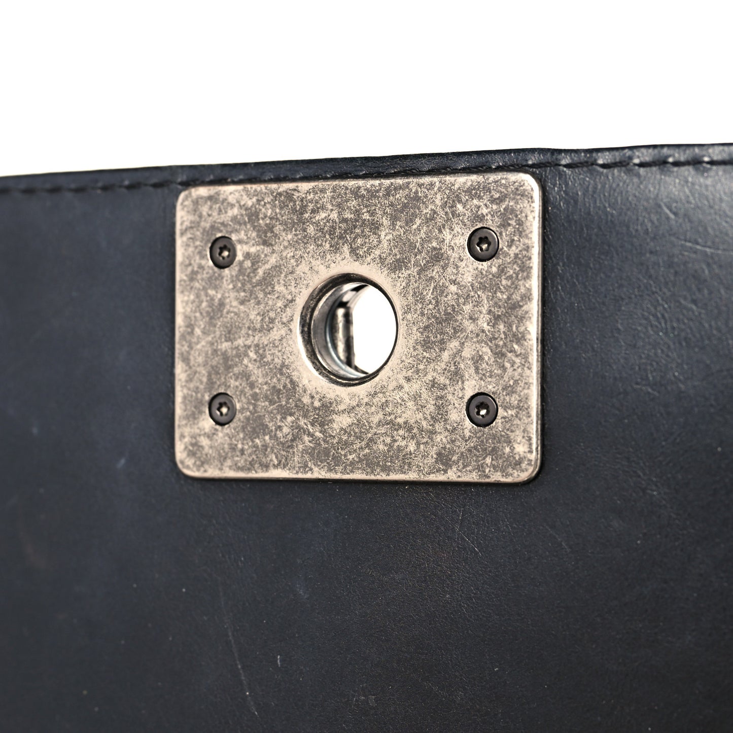Calfskin Quilted New Medium Boy Top Handle Flap Black