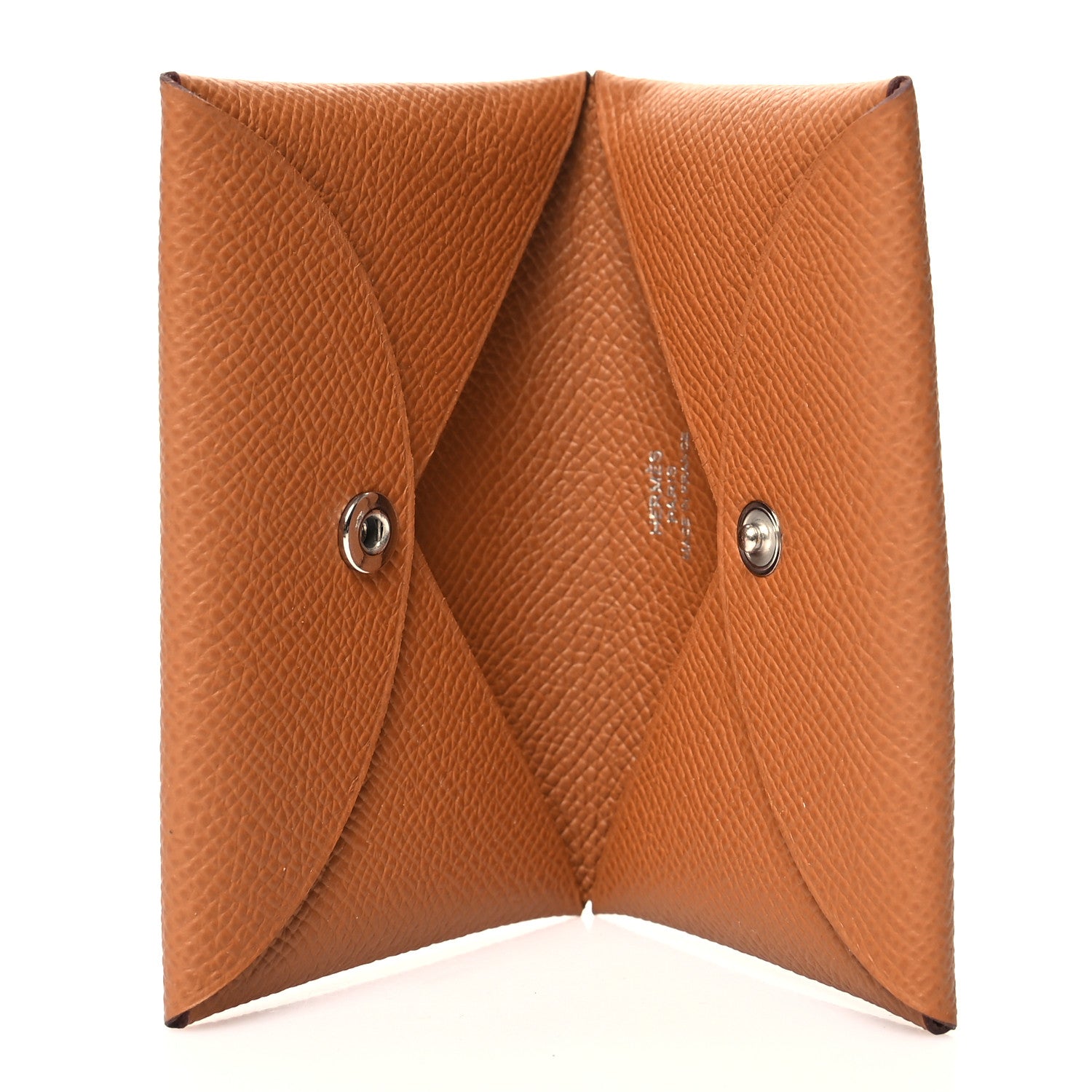 Hermes Epsom Calvi Card Case Gold 5 of 12