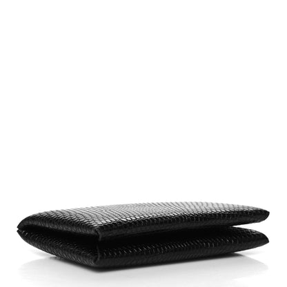 Hermes Lizard Calvi Card Case Black 4 of 10